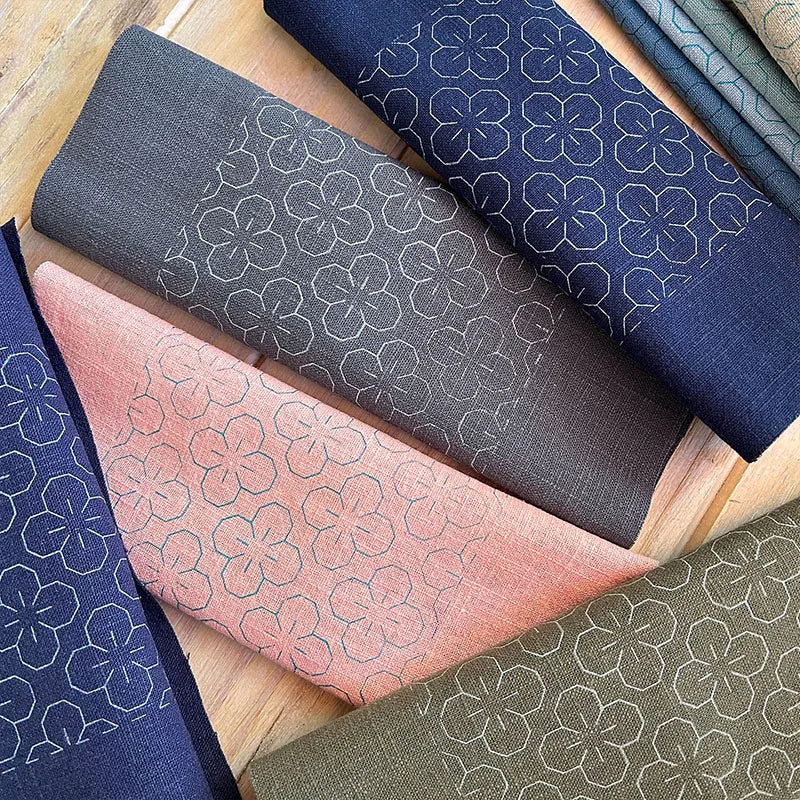 Water-Soluble Sashiko Pattern Fabric