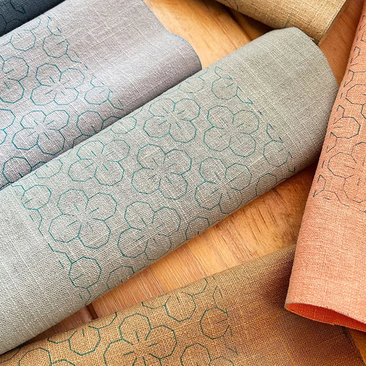 Water-Soluble Sashiko Pattern Fabric