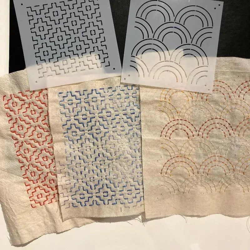 Reusable Sashiko Stencil Set