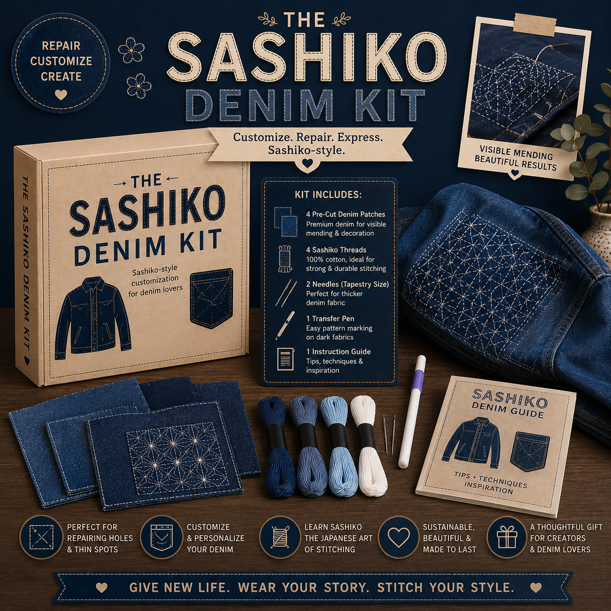 The Sashiko Denim Kit