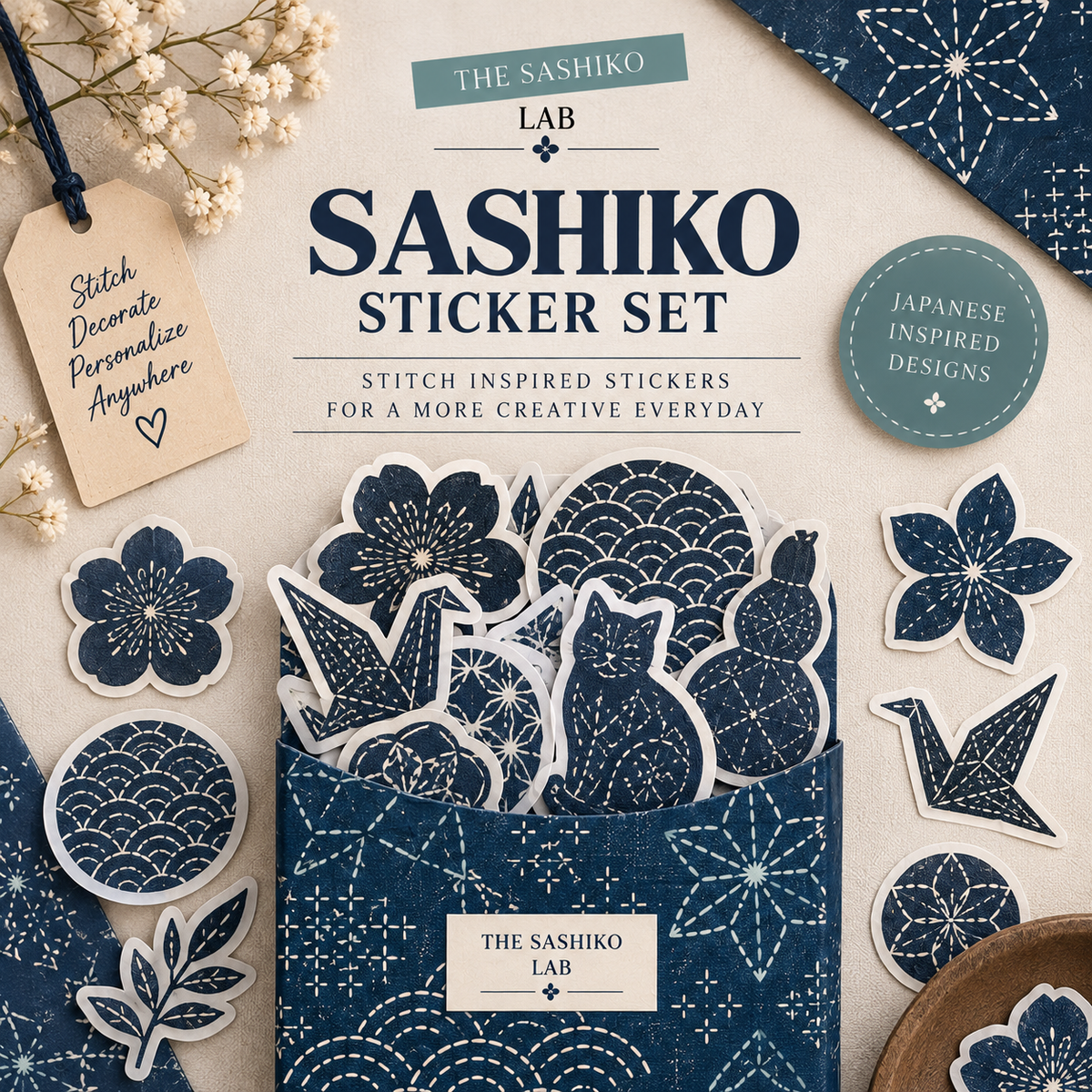 Sashiko Sticker Set